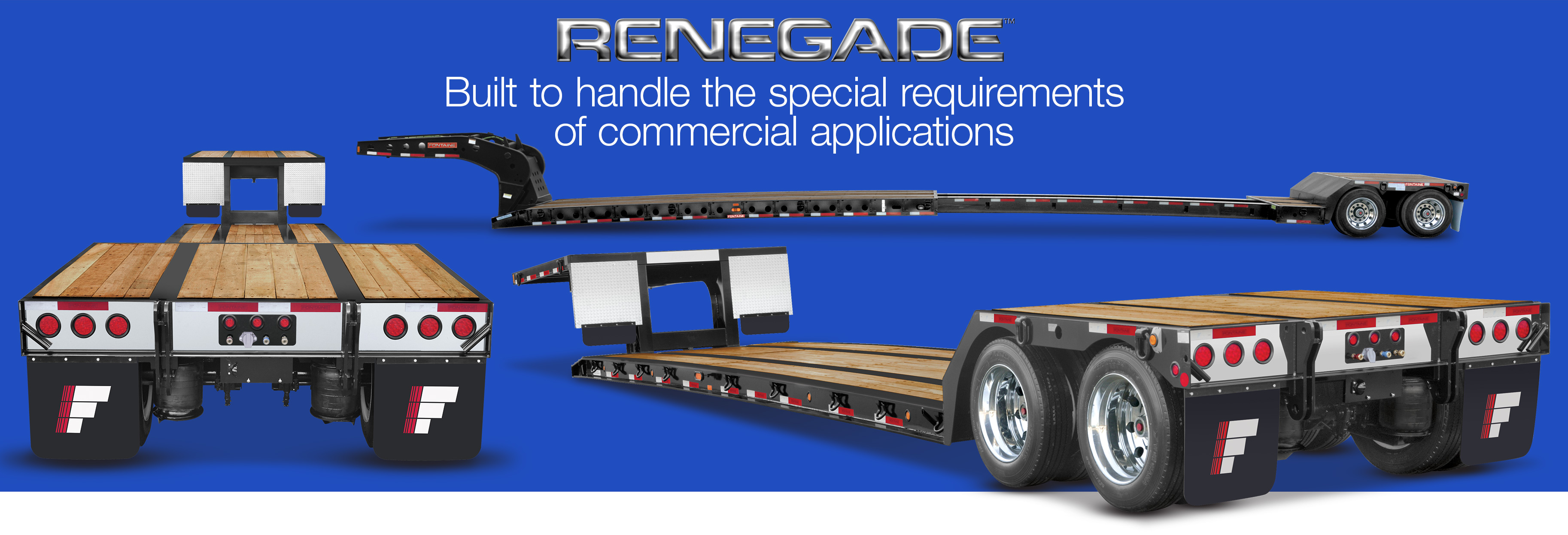 Renegade lowbed trailers manufactured by Fontaine Heavy Haul